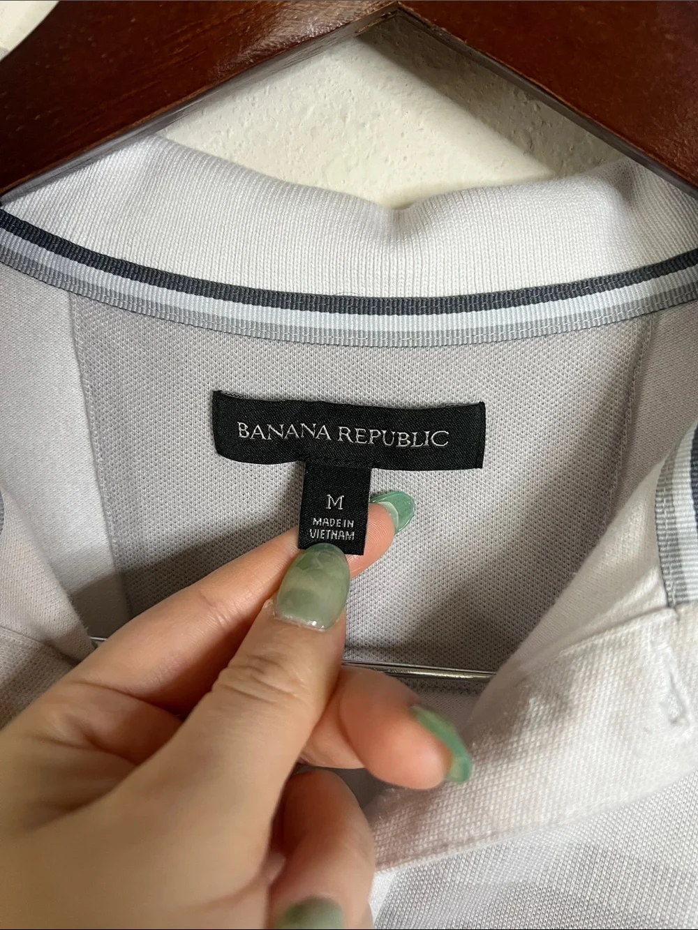Banana Republic Gray Polo Ombre Men's Size Medium Casual Golf